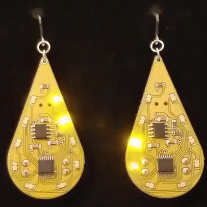 Yellow-teardrop-earrings